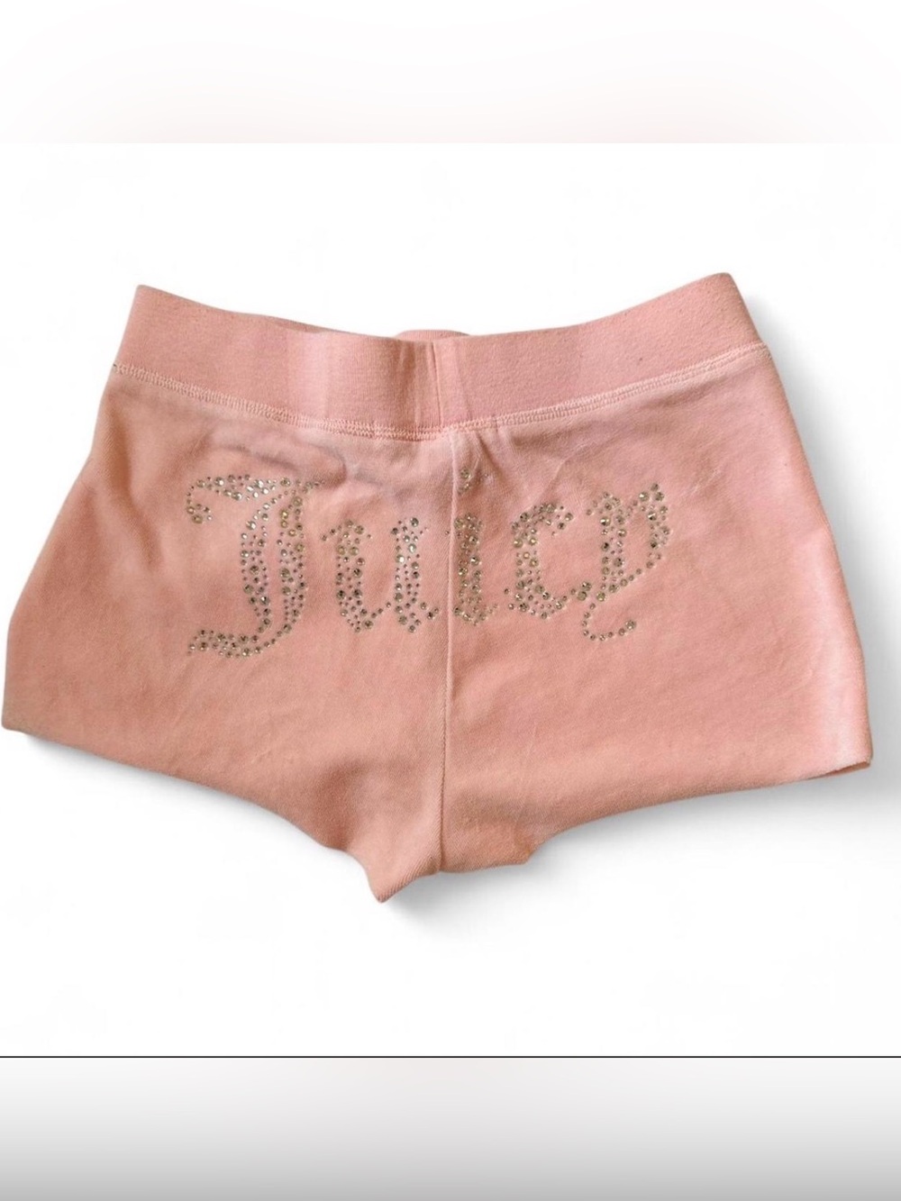Juicy Couture Light Pink Rhinestone Logo Boyshorts